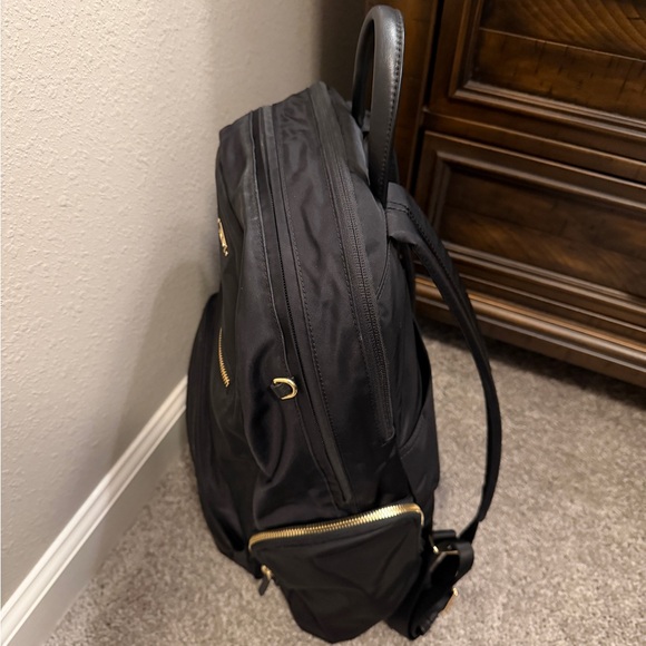 TUMI Voyageur Carson Laptop Backpack, Black with Gold Hardware - Picture 6 of 13